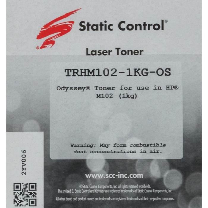 Тонер Static Control TRHM102-1KG-OS, для HP LJ M104/M132, флакон 1000гр, чёрный - фото 51376840