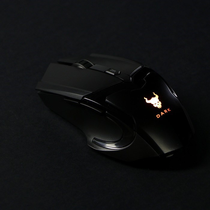 Мышь Smartbuy RUSH Dark, игровая, беспроводная, 1600 dpi, 2хААА, USB, подсветка, чёрная - фото 51377355