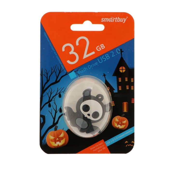 Флешка Smartbuy Halloween series "Летучая Мышь", 32 Гб, USB2.0, чт до 25 Мб/с, зап до15 Мб/с - фото 51377397