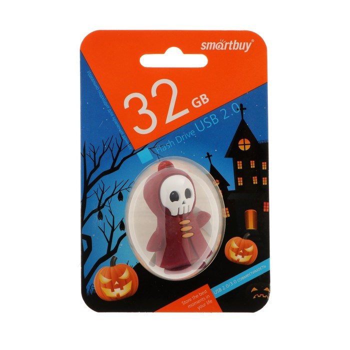 Флешка Smartbuy Halloween series "Мрачный Жнец", 32 Гб, USB2.0, чт до 25 Мб/с, зап до15 Мб/с - фото 51377401