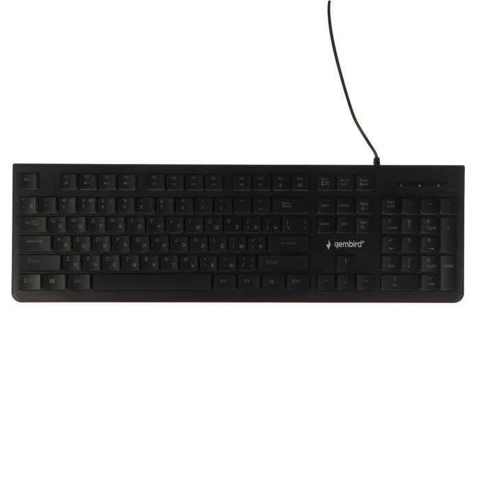 Клавиатура Gembird KB-250L, игровая, проводная, 104 клавиши, подсветка, USB, чёрная - фото 51377600