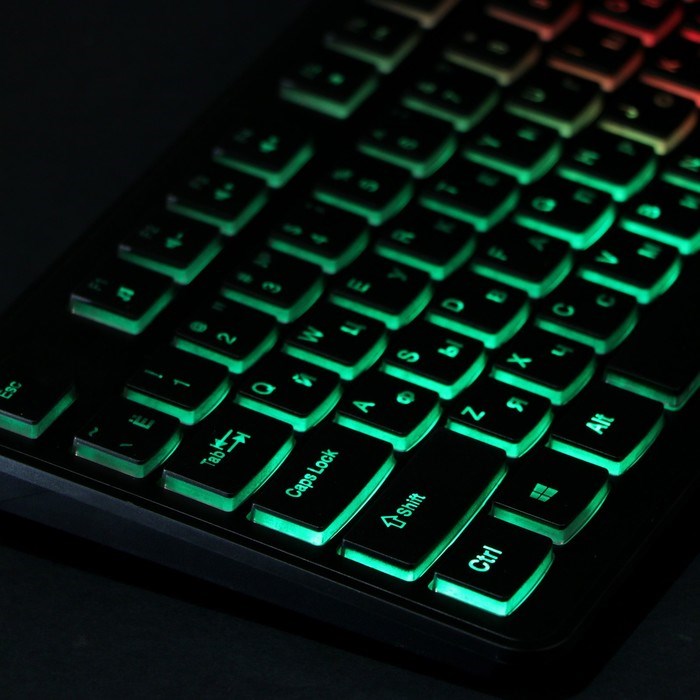 Клавиатура Gembird KB-250L, игровая, проводная, 104 клавиши, подсветка, USB, чёрная - фото 51377603