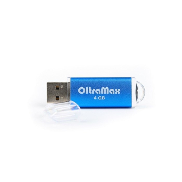 Флешка OltraMax 30, 4 Гб, USB2.0, чт до 15 Мб/с, зап до 8 Мб/с, синяя - фото 51378119