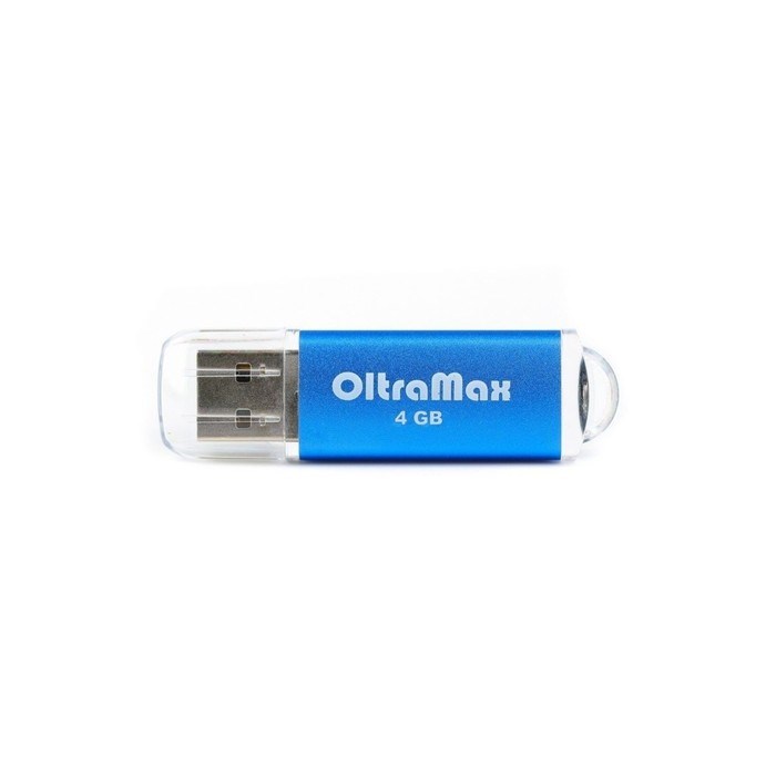 Флешка OltraMax 30, 4 Гб, USB2.0, чт до 15 Мб/с, зап до 8 Мб/с, синяя - фото 51378120