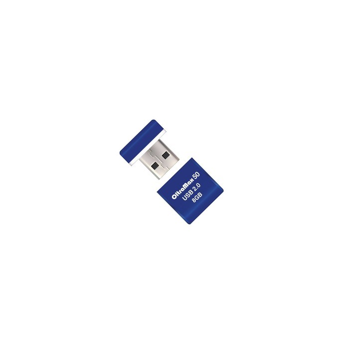 Флешка OltraMax 50, 8 Гб, USB2.0, чт до 15 Мб/с, зап до 8 Мб/с, синяя - фото 51378129