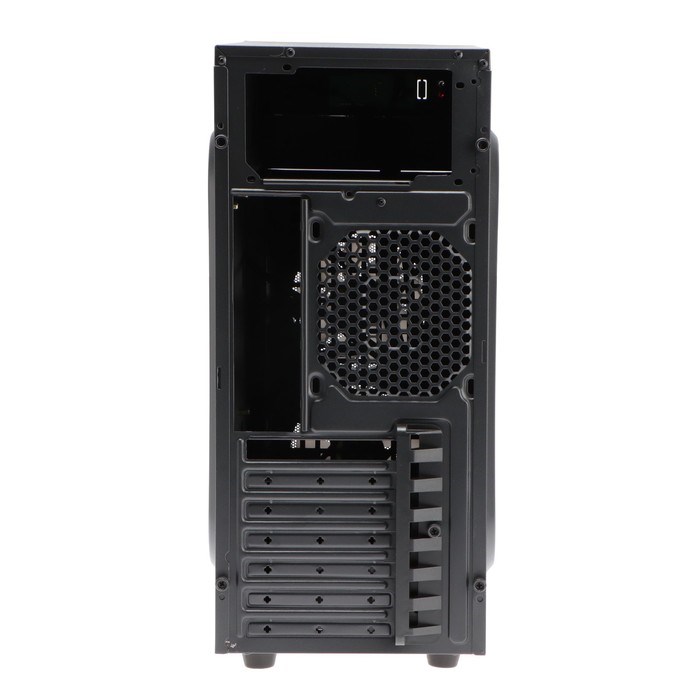 Корпус ExeGate Miditower EVO-5017, без БП, ATX, 1хUSB 2.0, 1хUSB 3.0, подсветка, чёрный - фото 51378369