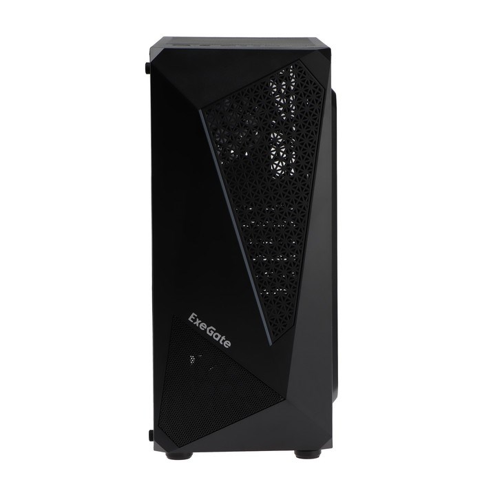 Корпус ExeGate Miditower EVO-8225, без БП, ATX, 2хUSB 2.0, 1хUSB 3.0, подсветка, чёрный - фото 51378383