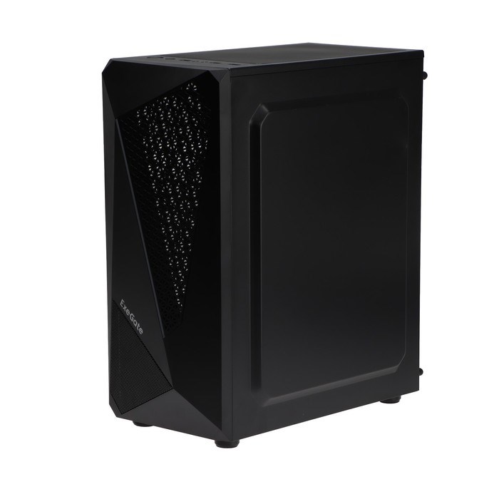 Корпус ExeGate Miditower EVO-8225, без БП, ATX, 2хUSB 2.0, 1хUSB 3.0, подсветка, чёрный - фото 51378384