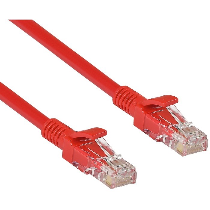 Патч-корд ExeGate UTP-RJ45-RJ45-5e-5M-RD, UTP 5е кат., RJ-45(m)-RJ-45(m), 5 м, красный - фото 51378416