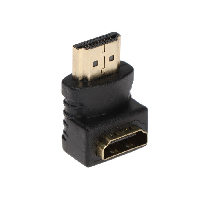 Переходник видео ExeGate EX-HDMI90-FML, HDMI(f)-HDMI(m), чёрный - фото 51378419