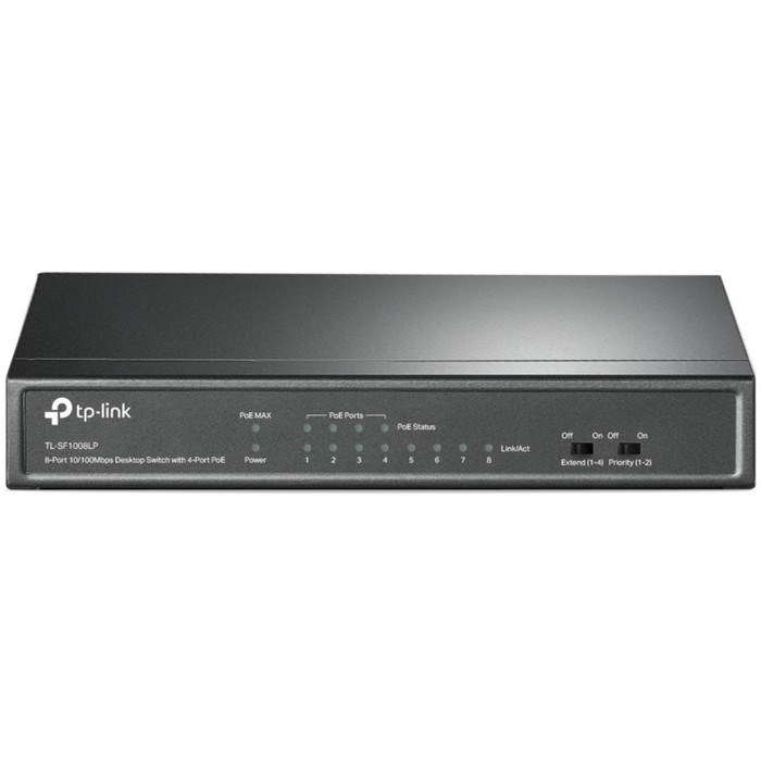 Коммутатор TP-Link TL-SF1008LP, неуправляемый, 8x10/100BASE-TX - фото 51378659