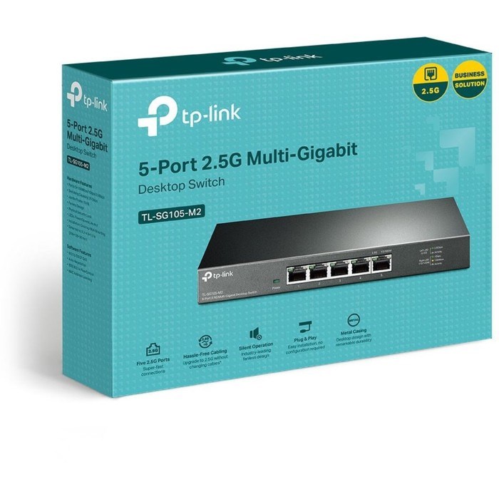 Коммутатор TP-Link TL-SG105-M2, неуправляемый, 5х100/1000/2.5GBASE-T - фото 51378673