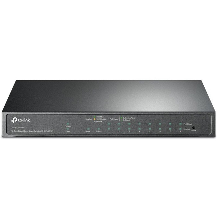 Коммутатор TP-Link TL-SG1210MPE, настраиваемый, 10х10/100/1000BASE-T - фото 51378683