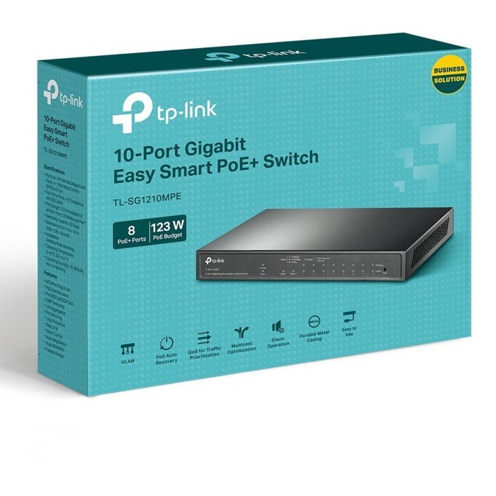 Коммутатор TP-Link TL-SG1210MPE, настраиваемый, 10х10/100/1000BASE-T - фото 51378686