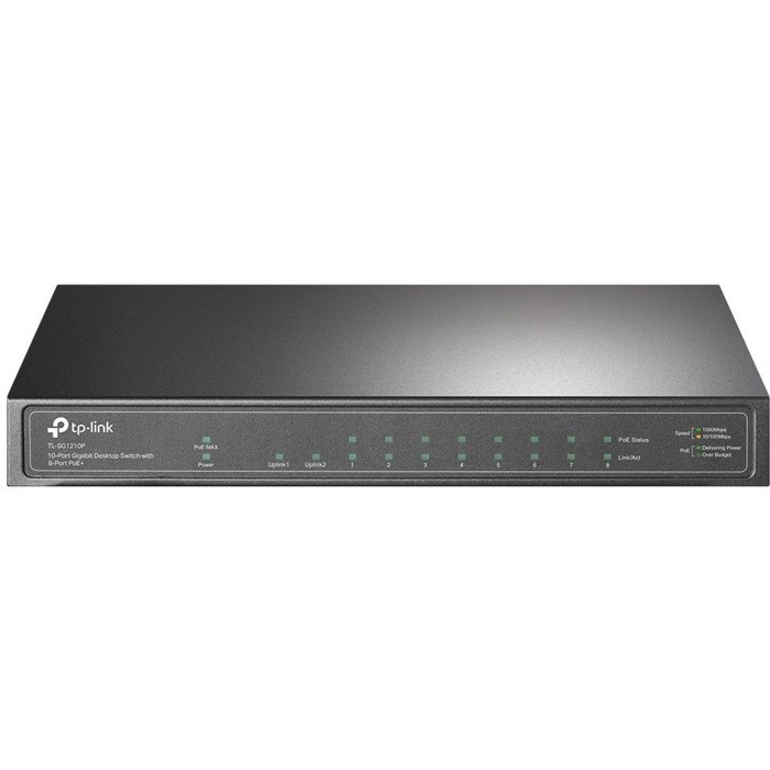 Коммутатор TP-Link TL-SG1210P, неуправляемый, 9х10/100/1000BASE-T - фото 51378692