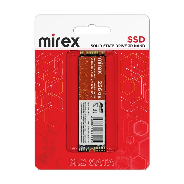 Накопитель SSD Mirex, SATA, 256 Гб, М2 - фото 51379030