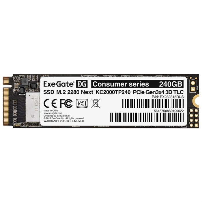 Накопитель SSD ExeGate Next KC2000TP240, 240 Гб, PCI-E x4, M2 - фото 51379113