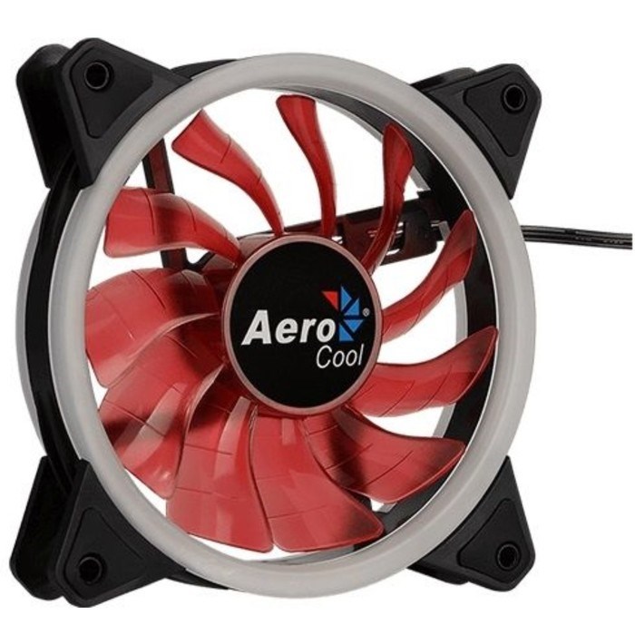 Вентилятор Aerocool Rev Red, 120x120 мм, 3-pin, 15dB, 153 гр, LED, Ret - фото 51379388