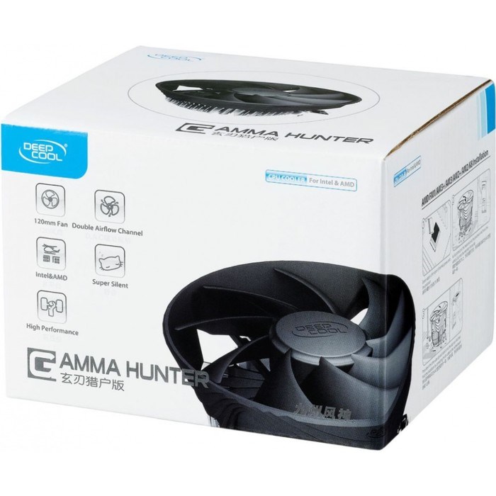 Кулер Deepcool GA ммA HUNTER, Soc-AM4/1151/1200, 3-pin, 21dB, Al, 95W, 252 гр, Ret - фото 51379442