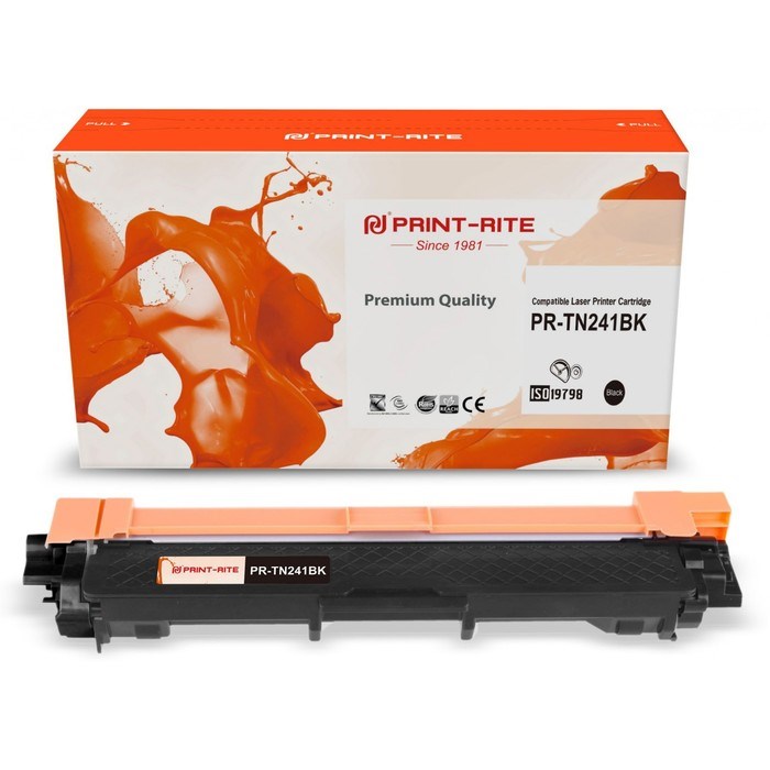 Картридж лазерный Print-Rite TFB683BPU1J TN-241Bk для Brother HL-3170CDW (2500k), чёрный - фото 51379594