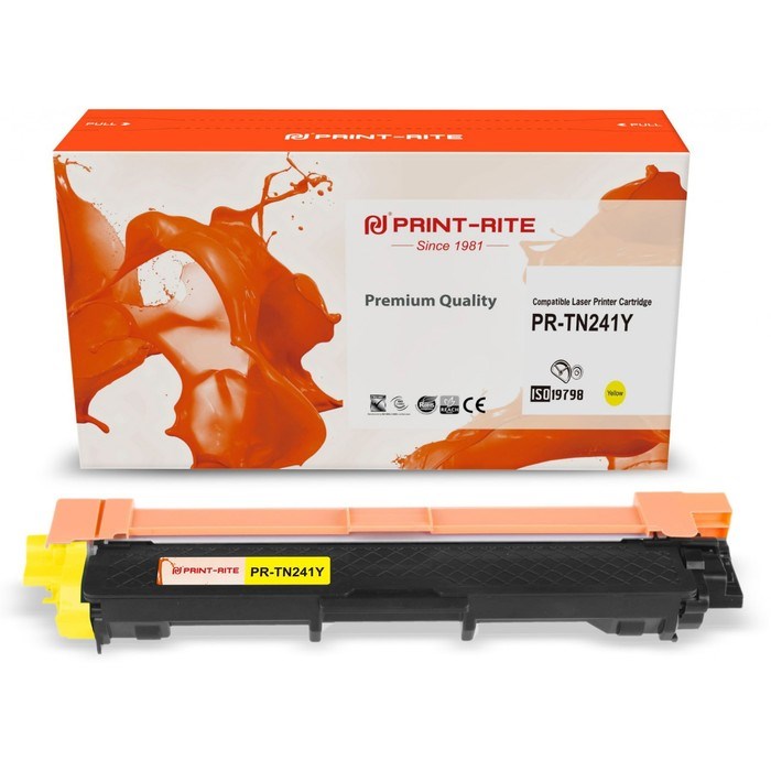 Картридж лазерный Print-Rite TFB686YPU1J TN-241Y для Brother HL-3170CDW (1400k), жёлтый - фото 51379606