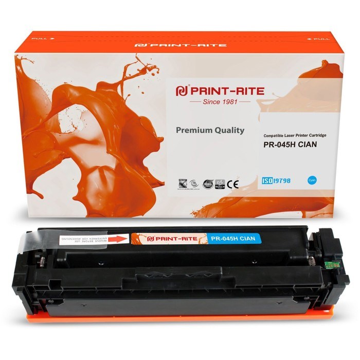 Картридж лазерный Print-Rite TFC448CPU1J Cian для Canon LBP 611Cn/613Cdw (2200k), голубой - фото 51379665