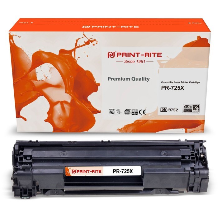 Картридж лазерный Print-Rite TFCA3SBPU1J PR-725X 725X (3000k), чёрный - фото 51379748