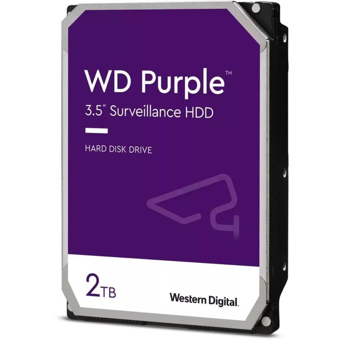 Жёсткий диск WD WD22PURZ Surveillance Purple, 2 Тб, SATA-III, 3.5" - фото 51379789