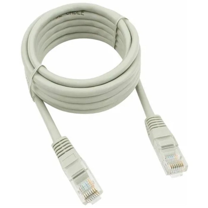 Патч-корд Гарнизон PC-UTP-5e-3, UTP 5е кат., RJ-45(m)-RJ-45(m), 3 м, серый - фото 51380650