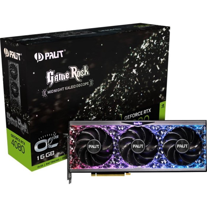 Видеокарта Palit PA-RTX4080 GAMEROCK OC, GeForce RTX 4080 16 Гб, GDDR6X, HDMI, DP - фото 51381031