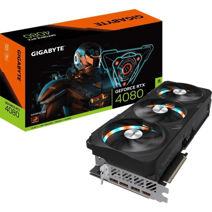 Видеокарта Gigabyte GV-N4080GAMING-16GD, GeForce RTX 4080 16 Гб, GDDR6X, HDMI, DP - фото 51381058