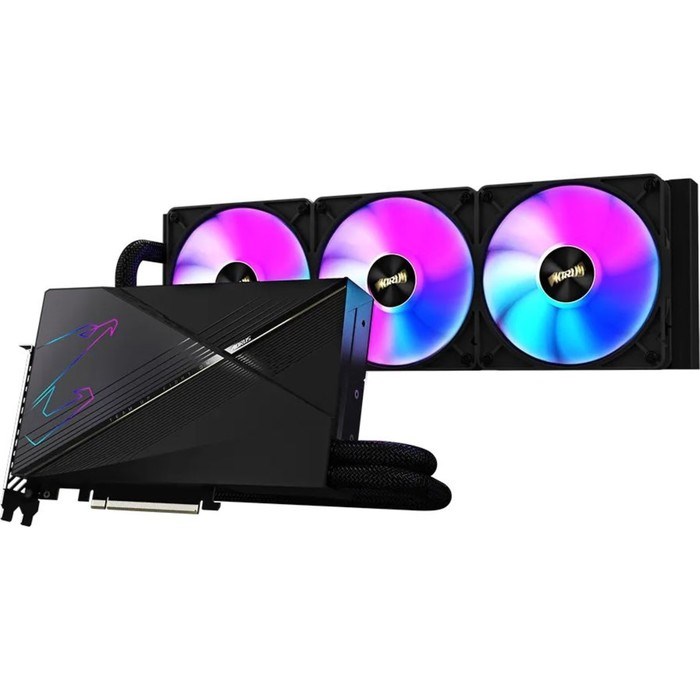 Видеокарта Gigabyte GV-N4080AORUSX W-16GD, GeForce RTX 4080 16 Гб, GDDR6X, HDMI, DP - фото 51381078