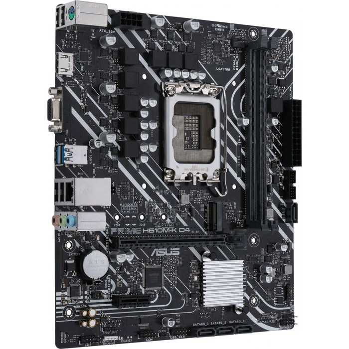 Материнская плата Asus PRIME H610M-K D4, LGA1700, H610, 2хDDR4, VGA, HDMI, mATX - фото 51381085