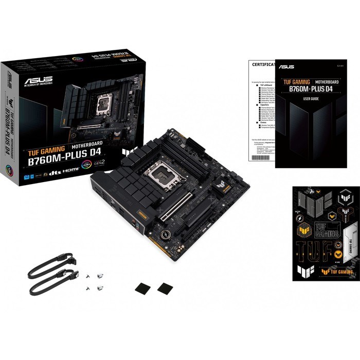 Материнская плата Asus TUF GAMING B760M-PLUS D4, LGA1700, B760, 4хDDR4, HDMI, DP, mATX - фото 51381118