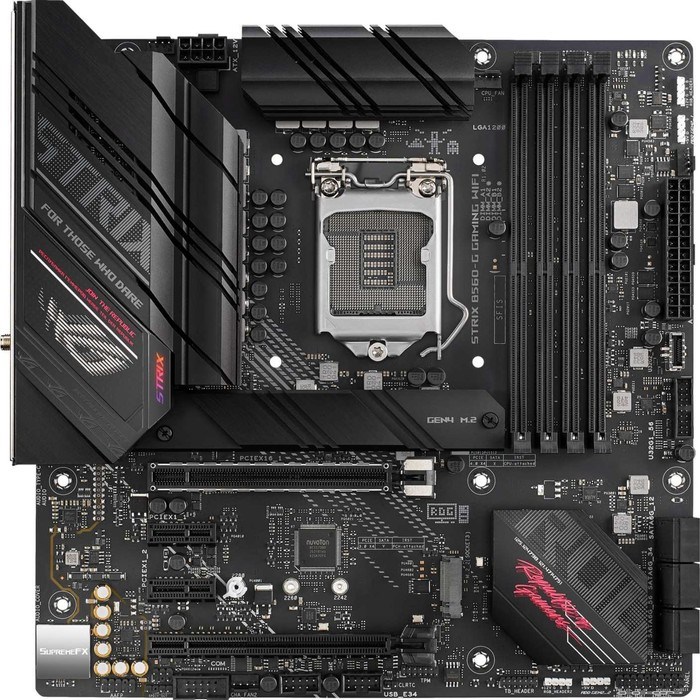 Материнская плата Asus ROG STRIX B560-G GAMING WIFI, LGA1200, B560, 4хDDR4, HDMI, DP, mATX - фото 51381140