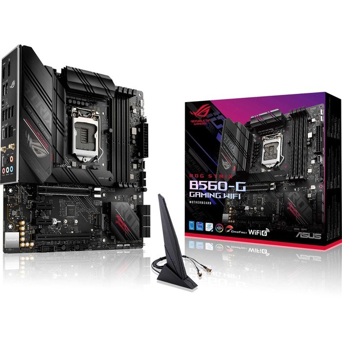 Материнская плата Asus ROG STRIX B560-G GAMING WIFI, LGA1200, B560, 4хDDR4, HDMI, DP, mATX - фото 51381141