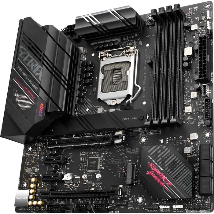 Материнская плата Asus ROG STRIX B560-G GAMING WIFI, LGA1200, B560, 4хDDR4, HDMI, DP, mATX - фото 51381143