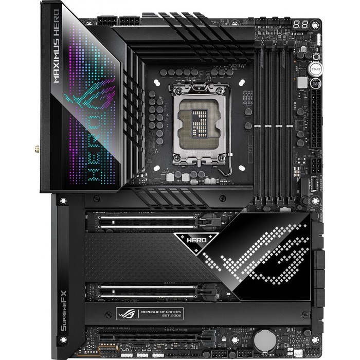 Материнская плата Asus ROG MAXIMUS Z690 HERO, LGA1700, Z690, 4хDDR5, HDMI, ATX - фото 51381160