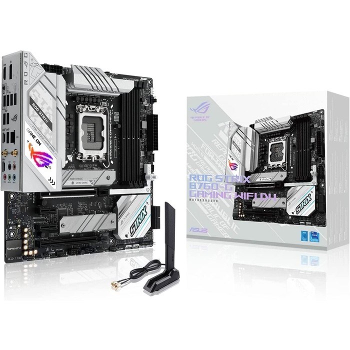 Материнская плата Asus ROG STRIX B760-G GAMING WIFI D4, LGA1700, Z790,4хDDR4, HDMI, DP, mATX - фото 51381194