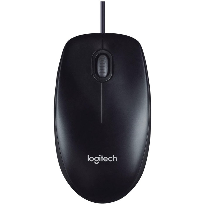 Мышь Logitech M90, проводная, оптическая, 1000 dpi, USB, чёрная - фото 51381221