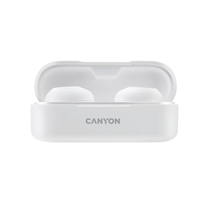 Наушники Canyon TWS-1, вакуумные, микрофон, 45/300 мАч, handsfree, IPX4, белые - фото 51381235