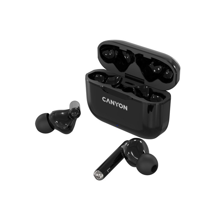 Наушники Canyon TWS-3, вакуумные, микрофон, 40/300 мАч, handsfree, IP33, черные - фото 51381242