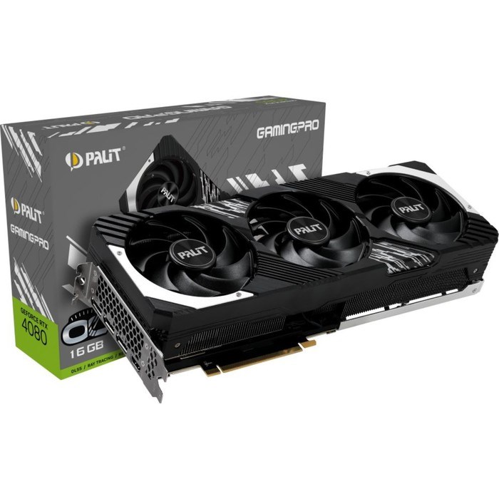 Видеокарта Palit PA-RTX4080 GAMINGPRO OC, GeForce RTX 4080 16 Гб, GDDR6X, HDMI, DP - фото 51381322