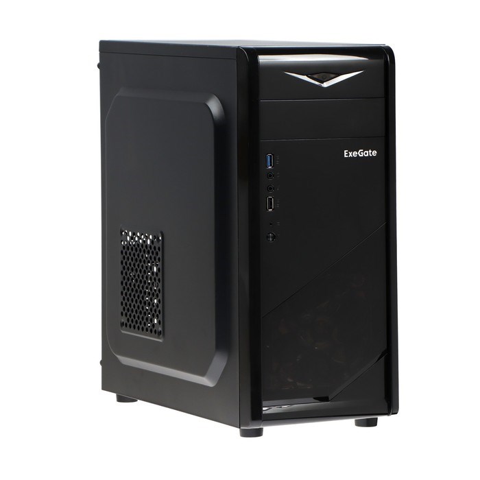 Корпус ExeGate Miditower EVO-8207, без БП,ATX,1хUSB2.0, 1хUSB3.0,чёрный с красной подсветкой - фото 51381380