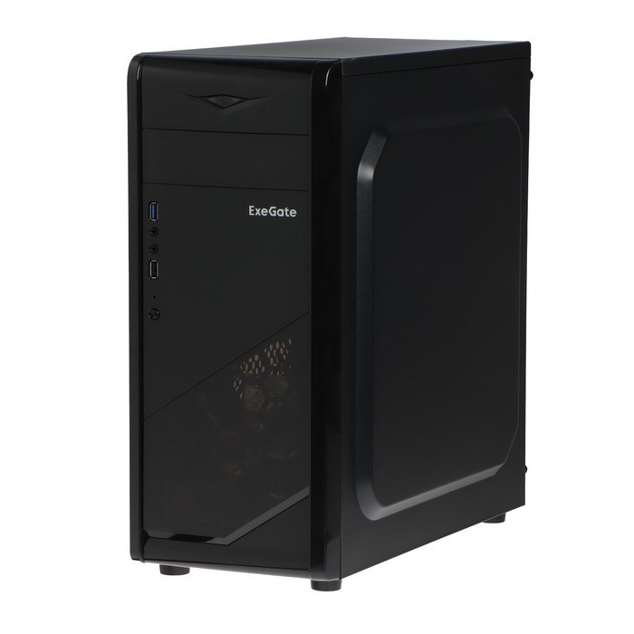 Корпус ExeGate Miditower EVO-8207, без БП,ATX,1хUSB2.0, 1хUSB3.0,чёрный с красной подсветкой - фото 51381382