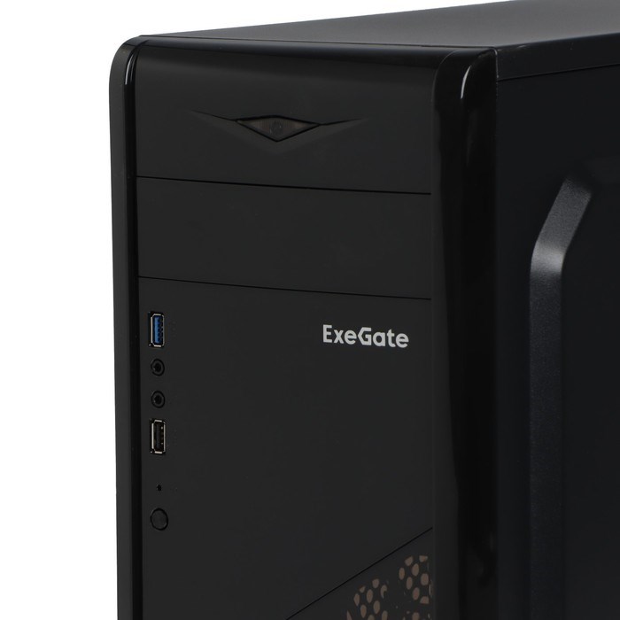 Корпус ExeGate Miditower EVO-8207, без БП,ATX,1хUSB2.0, 1хUSB3.0,чёрный с красной подсветкой - фото 51381383