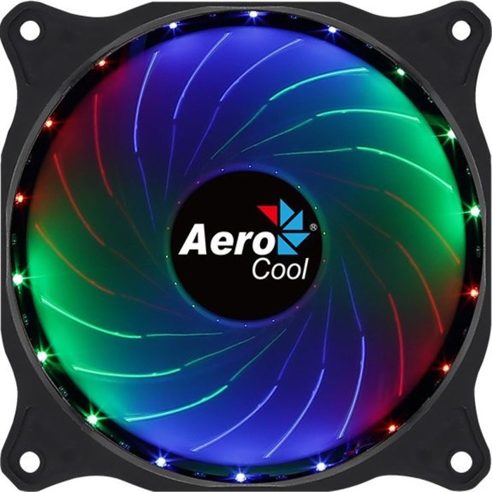 Вентилятор Aerocool Cosmo 12, 120x120 мм, 4-pin Molex, 24dB, 160 гр, LED, Ret - фото 51381712