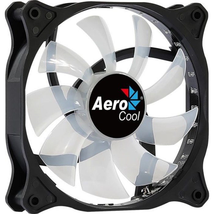 Вентилятор Aerocool Cosmo 12, 120x120 мм, 4-pin Molex, 24dB, 160 гр, LED, Ret - фото 51381714