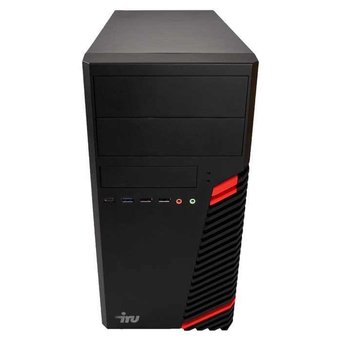 Компьютер IRU Home 310H5SM MT, i5 11400F, 8 Гб, SSD 512 Гб, GTX1630 4Gb, Dos, чёрный - фото 51382322