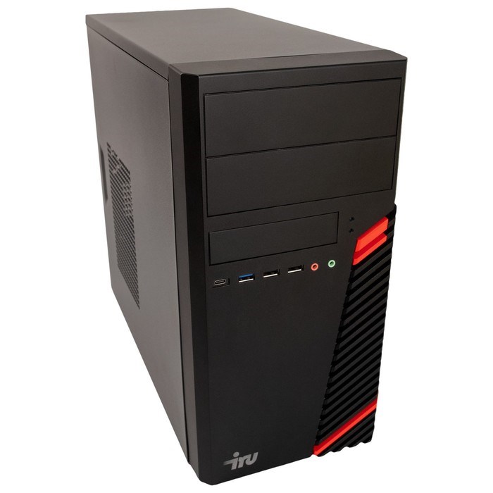 Компьютер IRU Home 310H6SM MT, i7 12700F, 8 Гб, SSD 512 Гб, GTX1630 4Gb, Dos, чёрный - фото 51382443